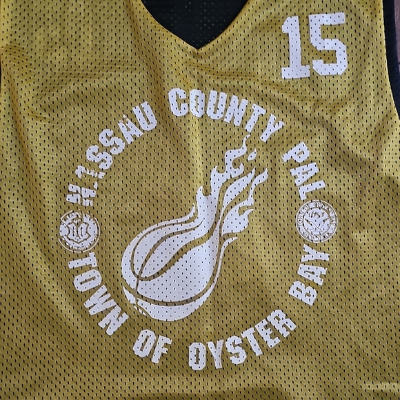 Alleson Yellow & Black Mesh Sports Jersey Size M - Picture 2 of 3